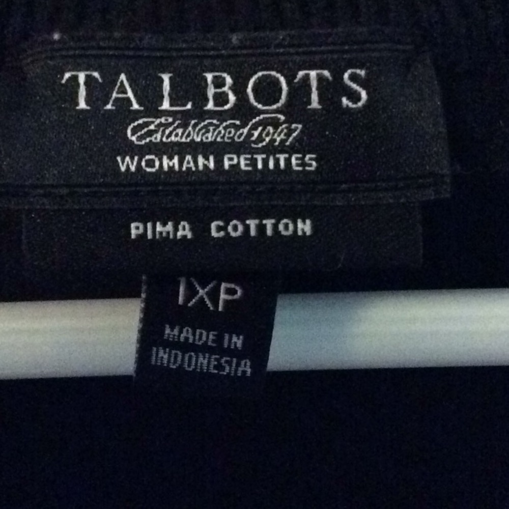 Talbots 1xp black sweater vest